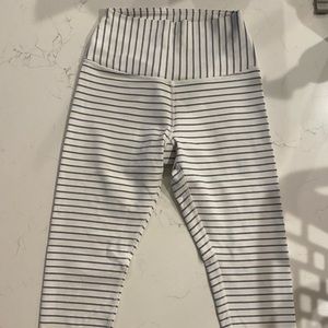 Glyder blue and white striped leggings
